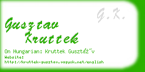 gusztav kruttek business card